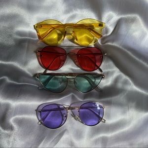 4 COLOURFUL URBAN OUTFITTERS SUNGLASSES
